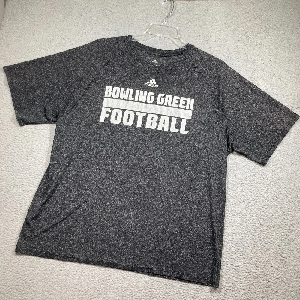 Bowling Green Football Top Men XL Dark Heathered Gray Short Sl Adidas Climalite